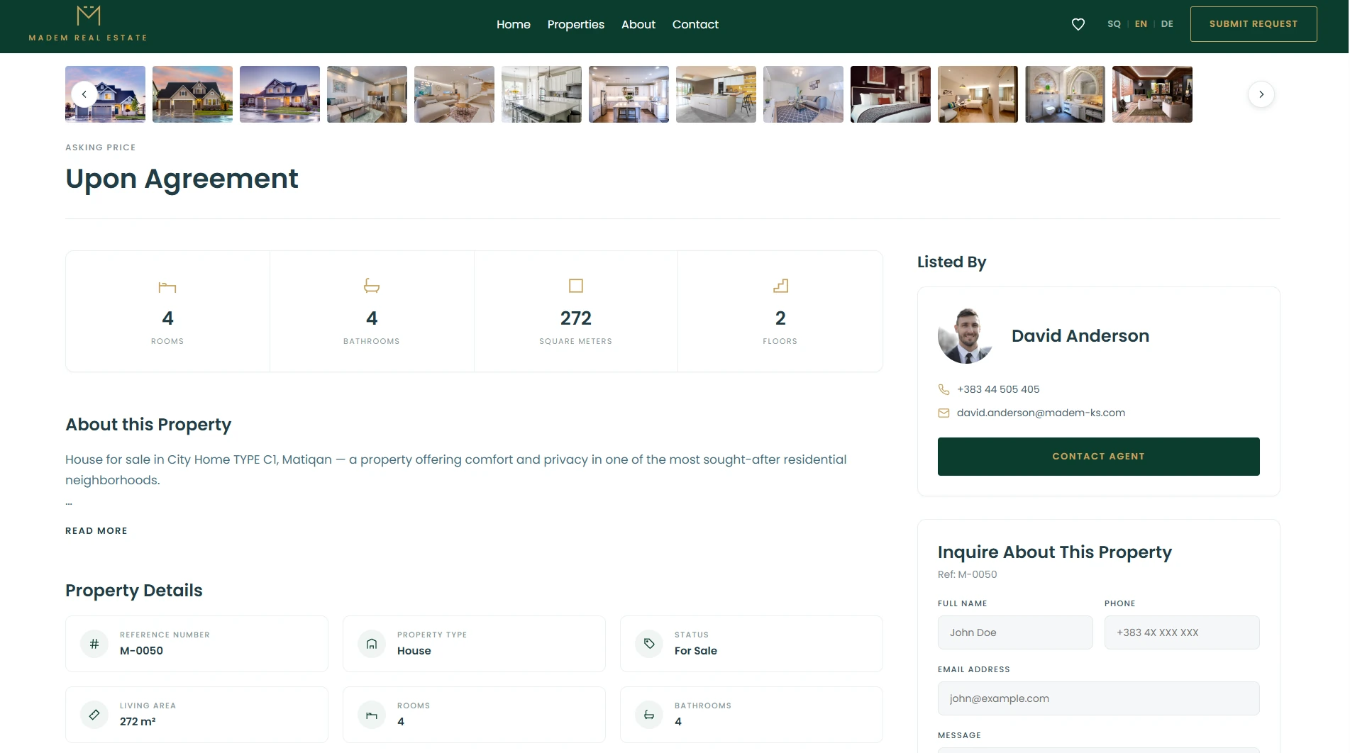 Property detail page